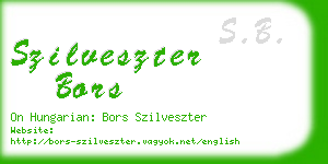 szilveszter bors business card